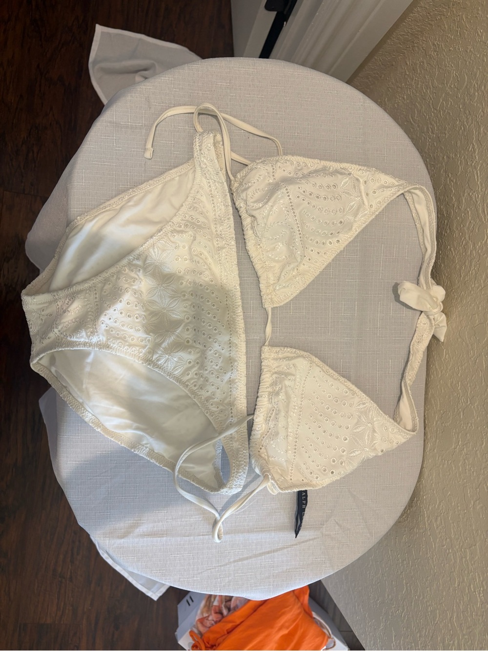 Ralph Lauren White Eyelet Triangle Bikini Set